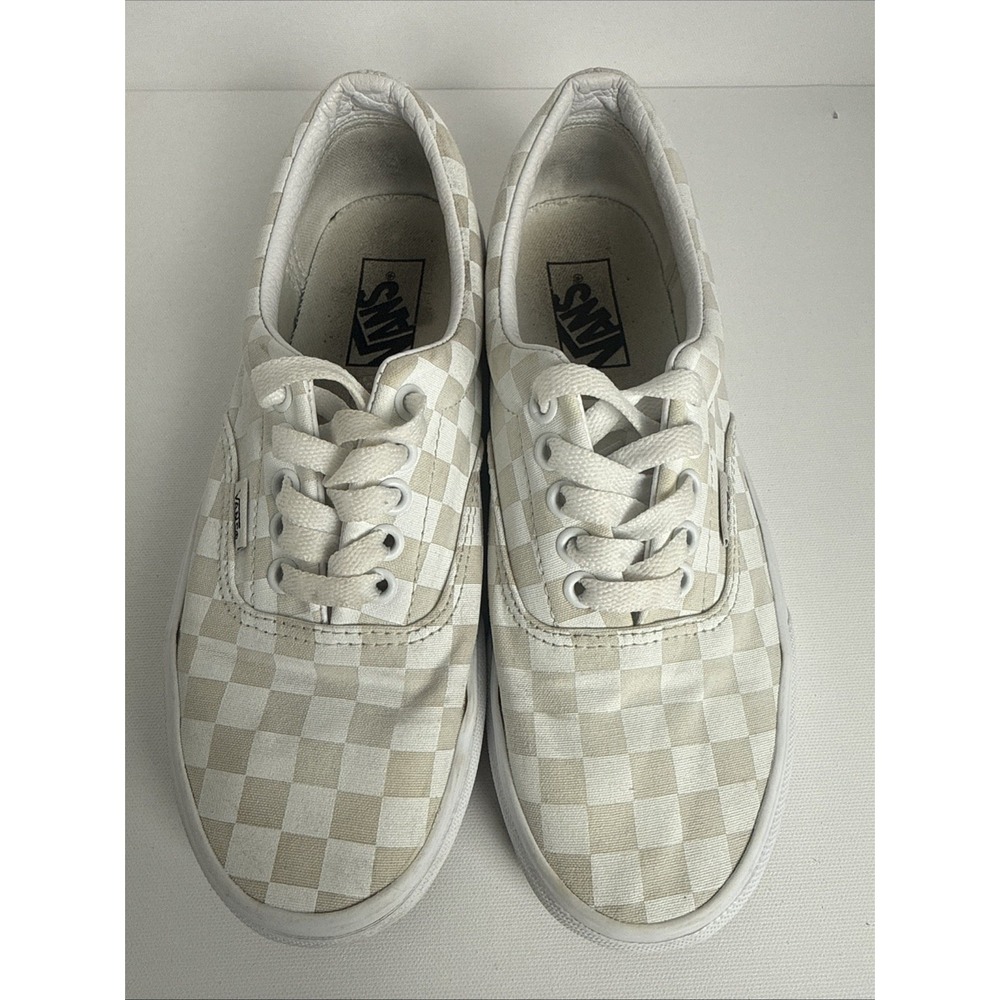 Vans Off The Wall White Checkered Low Top Lace Up Sneakers Womens Size 8.5 - Picture 2 of 11